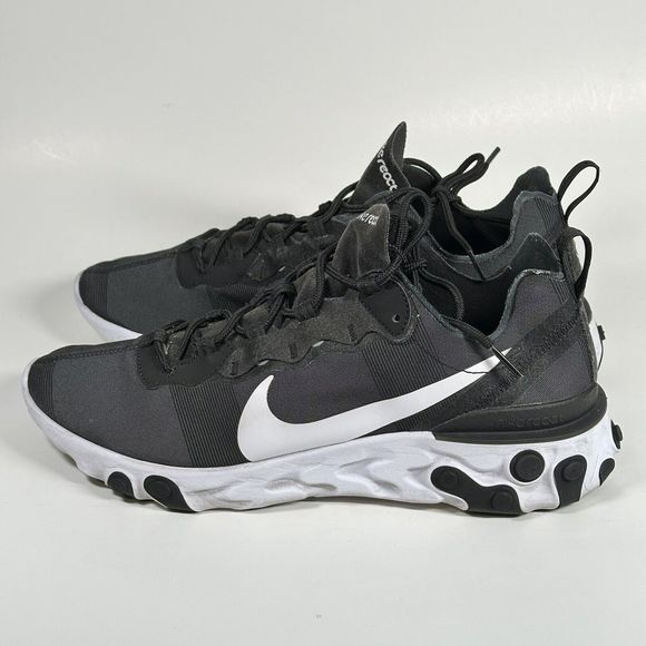 Nike React Element 55 Running Sneaker Mens US Size 11.5 Shoes - Black BQ6166-003 - Picture 5 of 16
